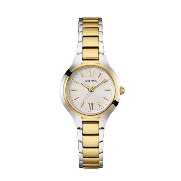 Bulova Women's Classic Quartz Silver Gold Stainless Steel Watch 38 MM 98L217 - Picture 1 of 2